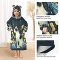 thumbnail image 4 of BZSMCE Wearable Blanket Hoodie Fashion Cat in Flower Field Home Wear, 4 of 7