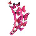 thumbnail image 2 of Billuyoard 12 Uds 3D mariposa pegatina de pared en la pared decoración del hogar mariposas para niños habitación de bebé dormitorio techo decoración Decoración del hogar Rosa roja Billuyoard HA002018-02, 2 of 6