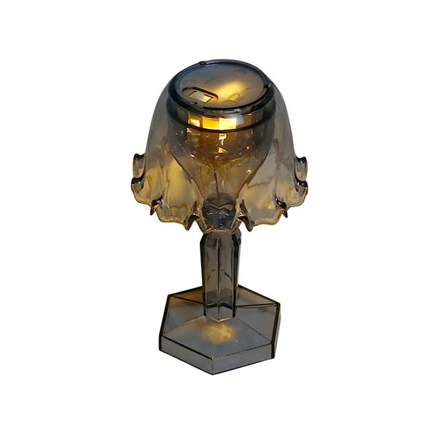 Xihbxyly Luz Nocturna Acrílica Vintage, Diseño Seguro Sin Llama, Funciona con Pilas, Elegante Estilo Europeo, Ideal para Decorar El Hogar y Fiestas, Tamaño 12 X 4,5 X 4,5 Cm.