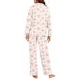 thumbnail image 3 of SCRAWLGOD Love Heart Womens Pajamas Set of 2 Piece Button Up Lounge Set Women Fall Long Sleeve Women's Pj with Pockets Size L Soft Nightwear Sets for Women, 3 of 7