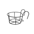 thumbnail image 2 of fastboy 5 Pieces Iron Railing Flower Rack Place Hanging Basket Round Rail Shelf Holder for Garden Fence Indoor Outdoor Black, 2 of 6