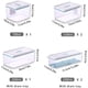 thumbnail image 2 of Juego de 6 recipientes de plástico para almacenar alimentos con tapas, organizadores apilables para refrigerador, contenedores de cocina a prueba de fugas, 2 of 4