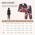 thumbnail image 4 of Salouo Skull With Roses And Sunglasses Pattern Women's Pajamas Set Long Sleeve Button Down Sleepwear Soft Pj Lounge Sets for women 2 Piece Pjs Set with Long Pants-X-Large, 4 of 7