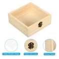thumbnail image 3 of Unique Bargains 6x6 Wooden Shadow Box Display Case Memory Box with Glass Window, Natural Color 2 Pack, 3 of 5