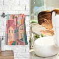 thumbnail image 7 of Yayeee 100% Cotton Hand Towels for Bathroom 16" x 28" Soft Absorbent Kitchen Towel, Cityscape Painting, 7 of 7
