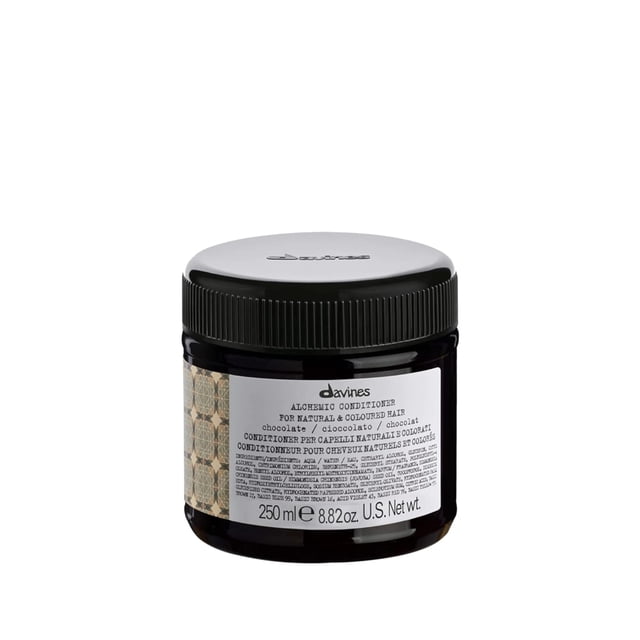 Acondicionador Davines Alchemic Chocolate para cabello castaño oscuro 260 ml
