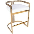 thumbnail image 5 of Butler Specialty Clarence Faux Leather Counter Stool In Gold And White, 5 of 7