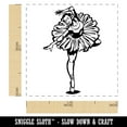 thumbnail image 2 of Ballerina En Pointe Pose Self-Inking Rubber Stamp Ink Stamper - Red Ink - Small 1 Inch, 2 of 7