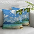 thumbnail image 3 of Orinice Palm Trees Graphic Decorative Cushion Throw Pillow Cover for Home Couch Bed Sofa 20x20in, 3 of 5