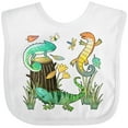 thumbnail image 3 of Inktastic Cute Lizards Hanging out Boys or Girls Baby Bib, 3 of 4