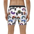 thumbnail image 4 of Picia Cartoon Monster Trucks1 Pattern Men's Athletic Long Leg Briefs , Performance Stretch Underwear，Moisture-Wicking, 4 of 7