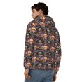 thumbnail image 4 of Honeii Skulls and Flowers Print Hoodies for Men, Pullover & Full Zip, Breathable Zip up Hoodie, Sweatshirt-X-Large, 4 of 5