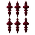 thumbnail image 2 of 6 Pcs Burgundy Velvet Christmas Tree Ornaments,Irregular Shapes Vintage Finish Hanging Ornament for Xmas Tree Fireplace Window Door,Holiday Party Decor, 2 of 7