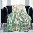 thumbnail image 2 of Wildflower Botanical Floral Blanket Vintage Colorful Flowers Print Herbs Sage Green Leaves Throw Blankets Gifts for Women Girls for Bed Room Couch Decor Soft Lightweight Warm Cozy 40x50in, 2 of 6