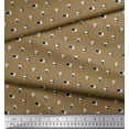 thumbnail image 2 of Soimoi Brown Cotton Voile Fabric Phone,Calculator & Monitor Hardware Print Fabric by the Yard 42 Inch Wide, 2 of 3