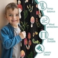 thumbnail image 3 of Blackout Kids Curtains,Red Mushroom Leaf Black Pattern Childrens Insulated Curtains Set Of 2,Bedroom Essentials,Toddler Room Decor 42"x54", 3 of 5