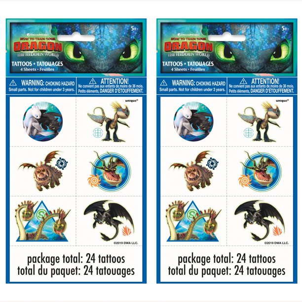 How to Train Your Dragon Temporary Tattoos, 48ct