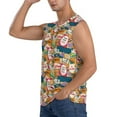 thumbnail image 3 of Bingfone Retro Summer Stamp Pattern Men's Tank Tops Workout Sleeveless Tee Shirts Running Beach Tanks for Men-Large, 3 of 8