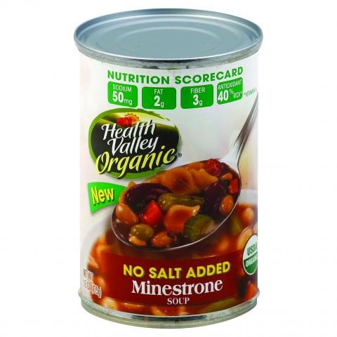 Health Valley Minestrone Soup No Salt (12x15 Oz) main image 1