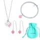 thumbnail image 1 of Conjunto Collar Pulsera Aretes Tiffany E Co Plata 925 Azul Corazón Set Colgantes Pendientes Con Bolsa De Terciopelo, 1 of 4