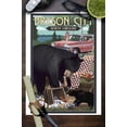 thumbnail image 3 of Bryson City, North Carolina, Bear and Picnic Scene (9x12 Wall Art Print, Home Decor), 3 of 3