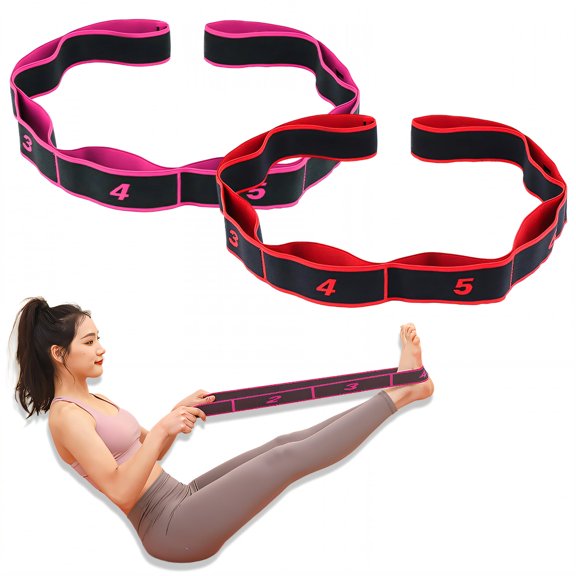 BESTSKY 2Pcs Yoga Strap,Shoulder Assist Stretch Strap,Yoga Straps for Stretching Home Gym Physical Therapy,Style1