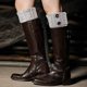 thumbnail image 3 of 3 Pairs Womens Short Boots Socks Crochet Knitted Boot Cuffs Leg Warmers Socks, 3 of 4