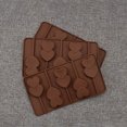 thumbnail image 5 of HomeLife 5 Grid Double Heart Shaped Silicone Non Stick Lolly Chocolate Cookie Candy Mold, 5 of 13