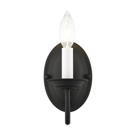 

1 Light Farmhouse Steel Candle Wall Sconce-7 inches H By 4.25 inches W-Antique Brass Finish Bailey Street Home 218-Bel-731993