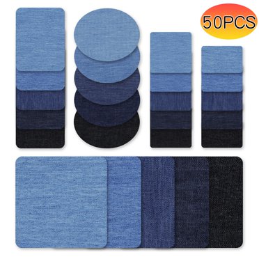 20pcs Iron On Denim Patches, EEEkit No-Sew Jeans Patches for Clothing ...