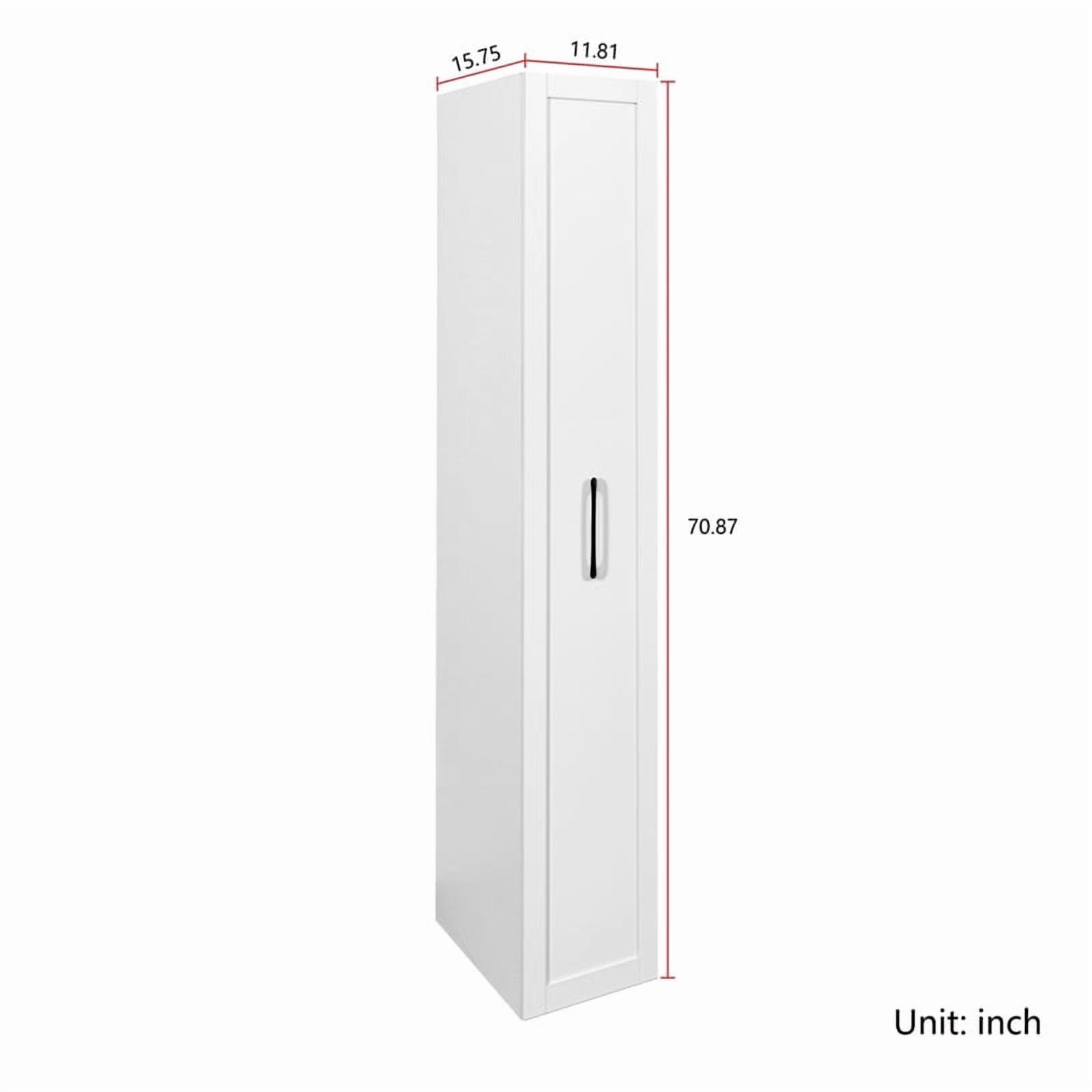 71''H 6-Tier Dustproof Rolling Storage Shelf Cabinet with Wheels, Kitchen Storage Rack with Casters