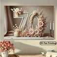 thumbnail image 2 of Elegant Happy 70th Birthday Backdrop Boho Pink White Floral Number 70 Birthday Photography Background Luxurious Pearls 70th Birthday Party Decorations Banner Supplies Photo Booth Props, 2 of 3