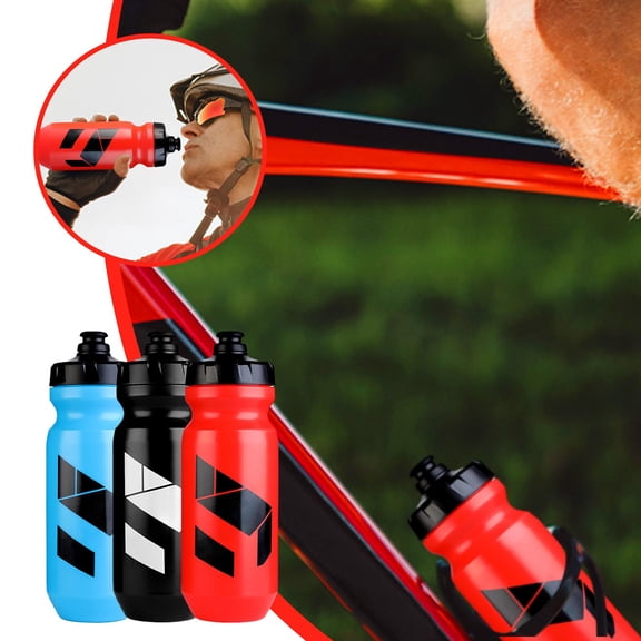 Water Bottle for Bike,Squeeze Water Bottle,Sport Insulated Water Bottle - BPA-Free, Sport & Bike Squeeze Bottle,Lightweight & High Strength & No Deformation(Black 21oz 8in)