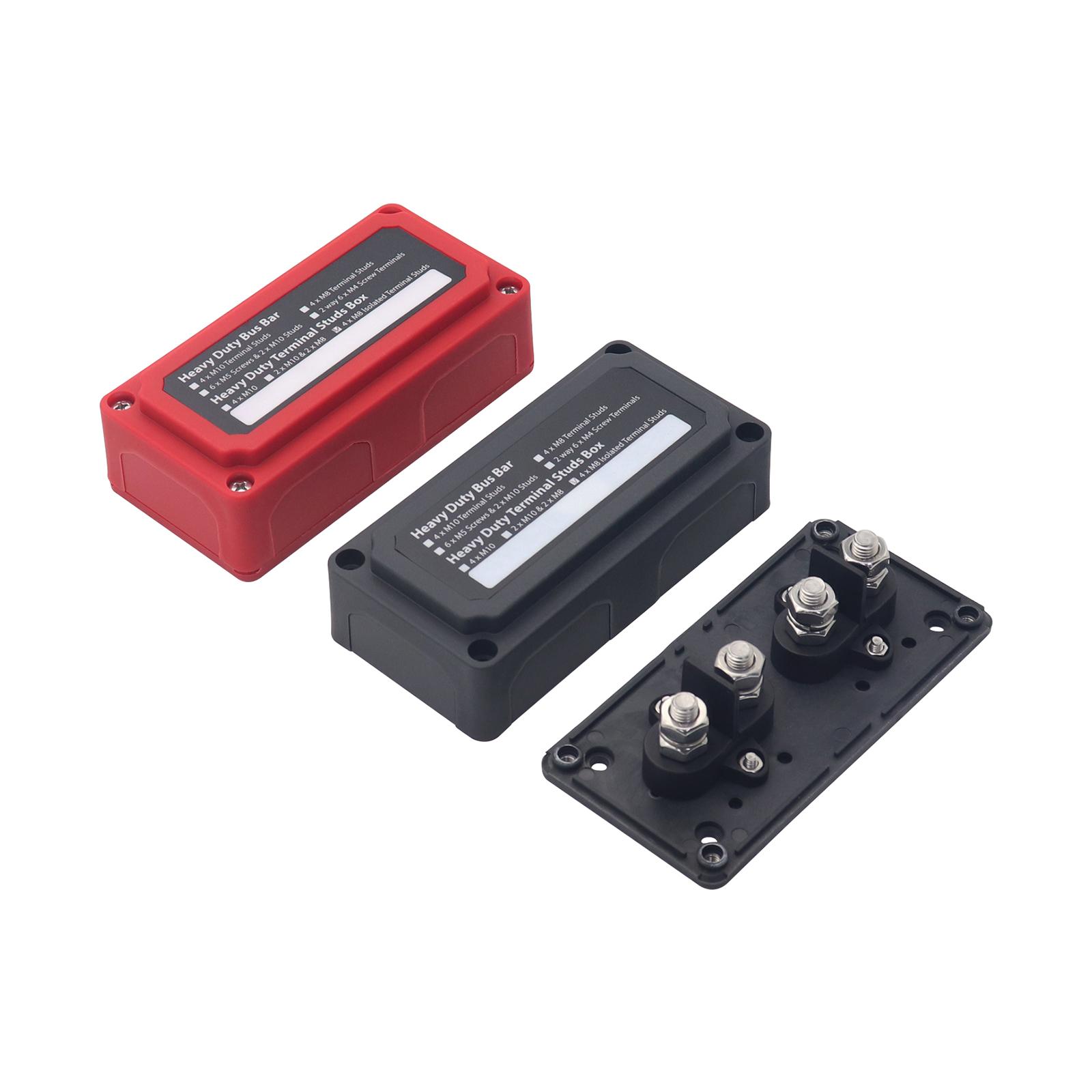 2x Power Distribution Block Junction Block Heavy Duty 300 Amp Rating Bus Bar Terminal Block for Truck Boat Car RV Marine Style D