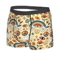 thumbnail image 2 of Balery Mushrooms And Rainbows Peace Men's Boxer Briefs, Soft and Breathable Cotton Underwear with nylon Waistband-Medium, 2 of 9