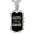 thumbnail image 5 of Never Apologize Stainless Steel or 18k Gold Premium Swivel Dog Tag Keychain, 5 of 10