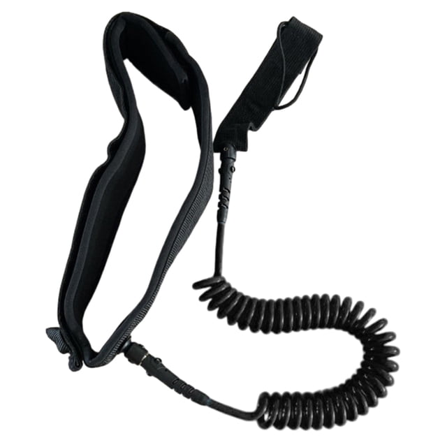 Cuerda para La Cintura para Tabla Surf 10 Pies Seguridad para Tabla Remo Pie en El Cuerda para La Cintura Con Acero Inoxidable Que Salva Vidas TPU 7 Mm (negro)