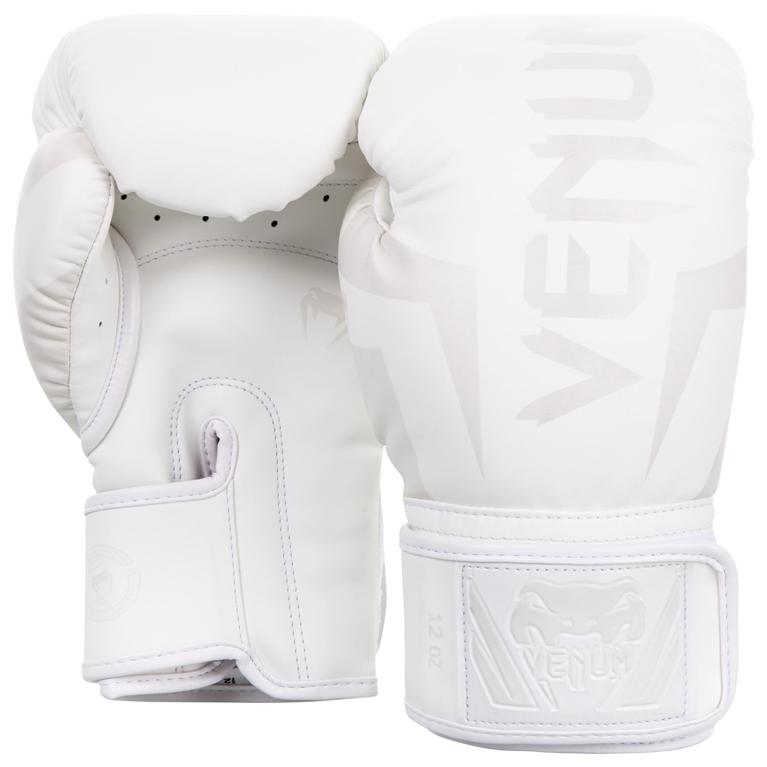 Venum Elite Hook and Loop Training Boxing Gloves - 16 oz. - White
