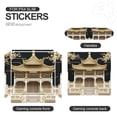 thumbnail image 4 of Decal Skin for PS4 Slim / PS4 Pro / PS4, Whole Body Vinyl Sticker Cover for Playstation 4 Console and Controller (White Gold Retro Chinese Building Pattern), 4 of 5