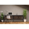 thumbnail image 5 of Leick Home X Design Wood and Metal Fully Assembled Computer Desk, Gray Herringbone/Matte Black, 5 of 21