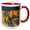 Red/White, variant on 3drose, Canada, Repulse Bay, Polar Bear Cub Beneath Mother on Sea Ice., 11oz Two-tone Green Mug