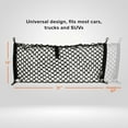 thumbnail image 6 of Armor All Cargo Net Organizer, 12” x 31” Inch Expandable up to 47” Inches, Super-Durable Nylon Material, Attaches to Headrest Post, Stretchable Net Car Trunk Organizer with Mesh Pocket, Universal Fit, 6 of 9