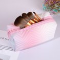 thumbnail image 4 of Bolsa de maquillaje con degradado, bolsas de cosméticos con cierre de cremallera, bolsa de viaje de gran capacidad, estuche de suministros de Almacenamiento y organización del hogar Rosa claro Cateissary  HA078970-02, 4 of 6