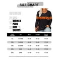 thumbnail image 3 of TIYOMI Plus Size Long Sleeve Tops For Women 3X Halloween Pumpkin Shirts Color Block Blouses Crewneck Tee Fall Winter Tunics 3XL 20W 22W, 3 of 3