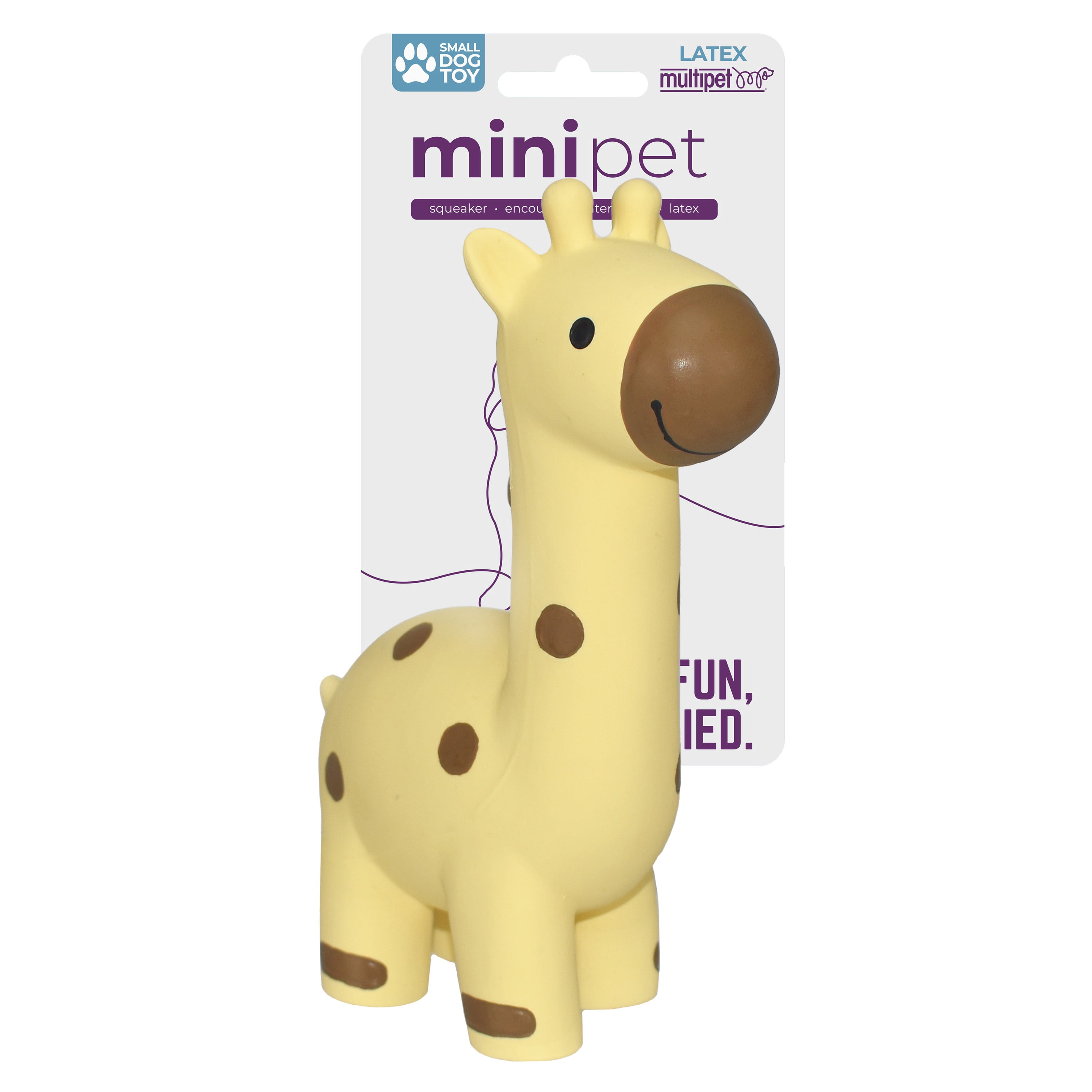 Multipet, Dog Toy Giraffe Latex, 5.75 inches, Assorted Colors