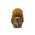 thumbnail image 2 of BLISSFUL STEP Women's Slide Mules Pointed Toe Chunky Heel Leopard 9, 2 of 7