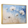 thumbnail image 2 of Designart "Expression Of Beige And Blue Cornflowers In Minimalism I" Cornflowers Floater Framed Wall Decor, 2 of 5