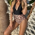 thumbnail image 3 of Lindreshi One Piece Swimsuits for Women Women's Color Matching Pleated Swimsuit Bikini, 3 of 3