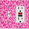 thumbnail image 1 of Metal Light Switch Plate Outlet Cover (Pink Leopard LEO001), 1 of 13