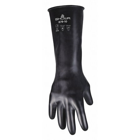 

SHOWA Size 10 Black Butyl 14 25 mil Unsupported Butyl Fully Coated Resistant Gloves With Smooth Finish And Rolled Cuff